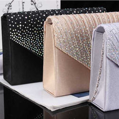 Women  Evening Bridal Wallet Envelope Flash Diamond Clutch