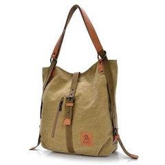 Women Men Canvas Handbags Multifunction Backpack