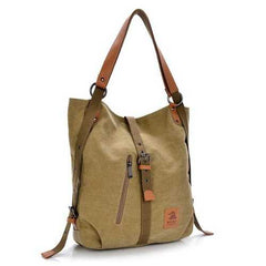 Women Men Canvas Handbags Multifunction Backpack