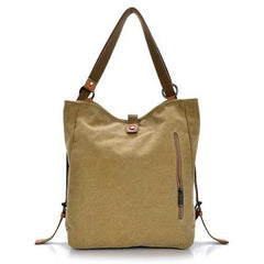 Women Men Canvas Handbags Multifunction Backpack