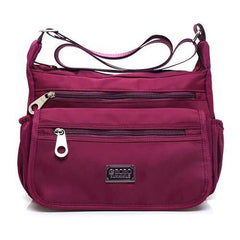 Multilayer Zipper-pockets Light Weight Shoulder Bag Waterproof Crossbody Bags Messenger Bags