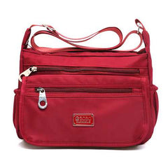 Multilayer Zipper-pockets Light Weight Shoulder Bag Waterproof Crossbody Bags Messenger Bags