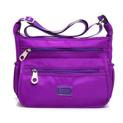 Multilayer Zipper-pockets Light Weight Shoulder Bag Waterproof Crossbody Bags Messenger Bags