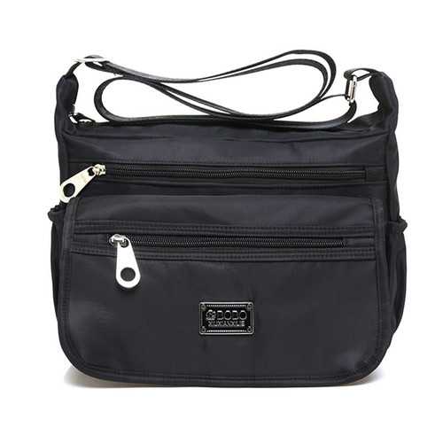 Multilayer Zipper-pockets Light Weight Shoulder Bag Waterproof Crossbody Bags Messenger Bags