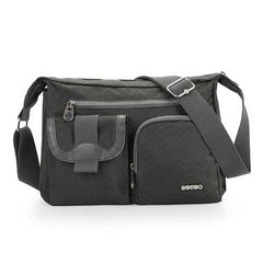 Light Weight Nylon Waterproof Messenger Bags Multi Zipper-pockets Shoulderbags Crossbody Bags