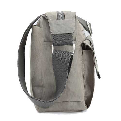 Light Weight Nylon Waterproof Messenger Bags Multi Zipper-pockets Shoulderbags Crossbody Bags