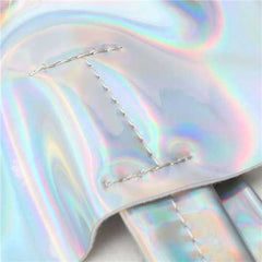 Women Silver Tote Bags Casual Shoulder Bags Capacity Shopping Bags