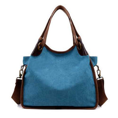 Women Vintage Canvas Tote Bags Ladies Casual Shoulder Bags Crossbody Bags Capacity Shopping Bags