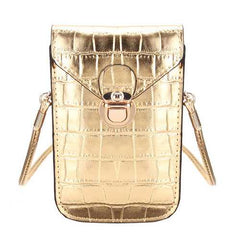 Women Crocodile Shoulder Bags Girls Mini Wallet Functional 6.5 Inch Phone Case For Iphone Xiaomi