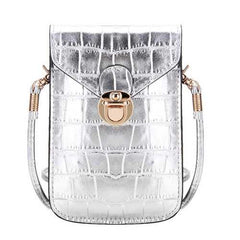 Women Crocodile Shoulder Bags Girls Mini Wallet Functional 6.5 Inch Phone Case For Iphone Xiaomi