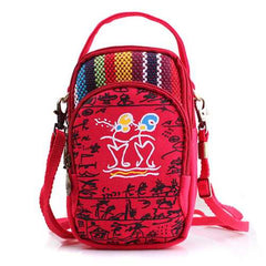 Three Interlayers Canvas Shoulder Bags Girls Mini Crossbody Bags 6.0'' Phone Purse For Iphone 7P