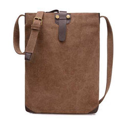 Women Men Retro Canvas Shoulder Bags Belt Crossbody Bags Simple Messenger Bags