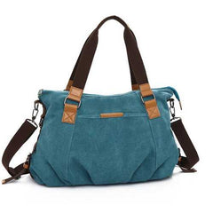 Women Retro Canvas Tote Handbags Casual Shoulder Bags Capacity Shopping Crossbody Bags
