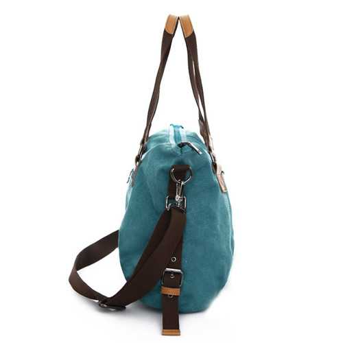 Women Retro Canvas Tote Handbags Casual Shoulder Bags Capacity Shopping Crossbody Bags