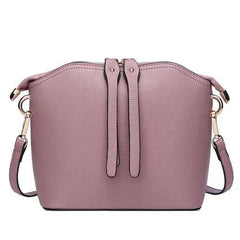 Women Vintage Shell shape Cowhide Casual Crossbody Bag