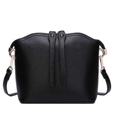Women Vintage Shell shape Cowhide Casual Crossbody Bag