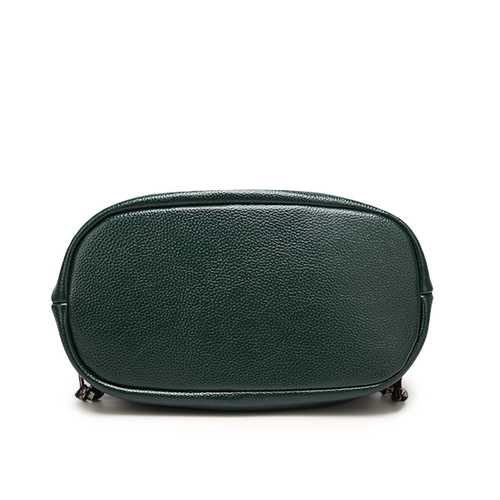 Women Serpentine Pattern Bucket Bags Tassel Chain Shoulder Bags Crossbody Bags