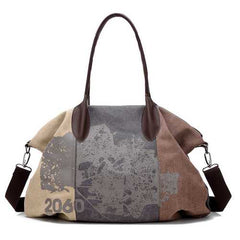 Vintage Large Capacity Women Canvas Casual Hobos Bag Ladies Crossbody Bags Ruched Solid Handbag