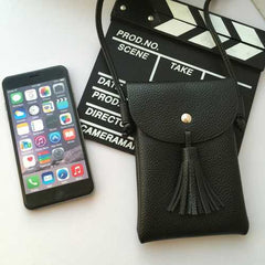 Tassel Portable PU Leather Phone Bag Shoulder Bags Crossbody Bags