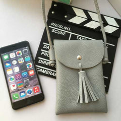 Tassel Portable PU Leather Phone Bag Shoulder Bags Crossbody Bags