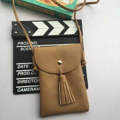 Tassel Portable PU Leather Phone Bag Shoulder Bags Crossbody Bags