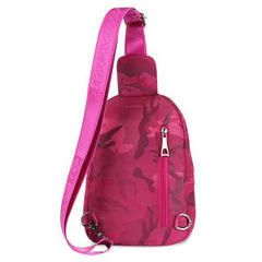 Women Nylon Travel Camouflage Chest Bags Casual Shoulder Bags Outdoor Light Crossbody Bags