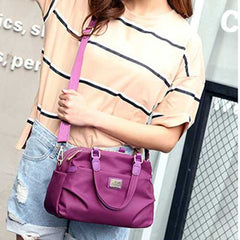 Women Nylon Light Water Resistance Tote Handbag