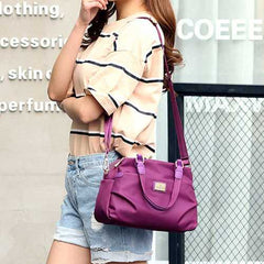 Women Nylon Light Water Resistance Tote Handbag