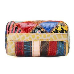 Women Contrast Color Patchwork Shoulder Bags Folk Custom Stitching Crossbody Bags