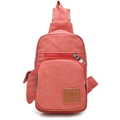 Women Retro Canvas Chest Bags Men Casual Shoulder Bags Crossbody Bags