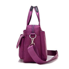 Women Nylon Multi Zipper Pockets Tote Handbags Casual Shoulder Bags Waterproof Crossbody Bags