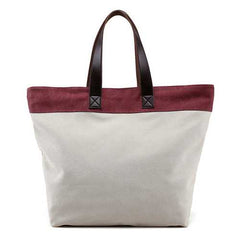 Women Canvas Hit Color Tote Bag Casual Handbag Shoulder Bag