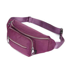 Women Nylon Waterproof Large Capacity Outdoor Sport  Waist Bag Crossbody Bag