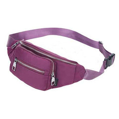 Women Nylon Waterproof Large Capacity Outdoor Sport  Waist Bag Crossbody Bag