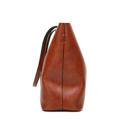 Women Oil Leather Tote Handbags Vintage Shoulder Bags