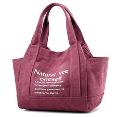 Women Canvas Tote Handbags Casual Printing Shoulder Bags Capacity Shopping Bags