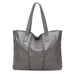 Women PU Leather Tote Handbags Simple Shoulder Bags