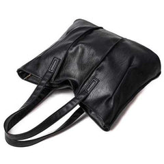 Women PU Leather Tote Handbags Simple Shoulder Bags