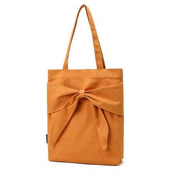 Women Canvas Bowknot Large Capacity Handbag Shoulder Bag