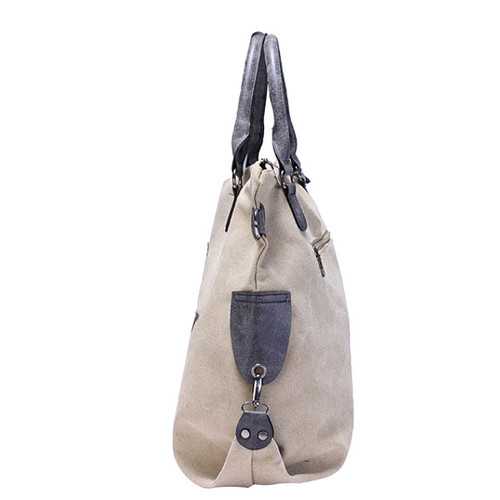 Women Star Canvas Tote Handbags Retro Shoulder Bags Capacity Shopping Crossbody Bags