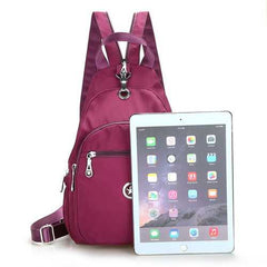 Women Nylon Light Chest Bags Outdoor Shoulder Bags Sports Backpack
