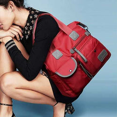 Women Nylon Waterproof  Large Capacity Multi Pocket Multifunction Handbag