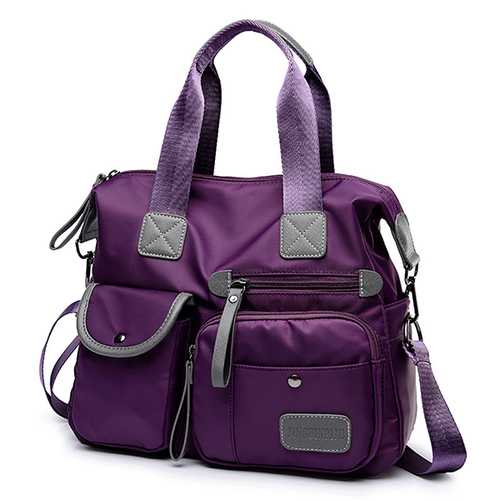 Women Nylon Waterproof  Large Capacity Multi Pocket Multifunction Handbag