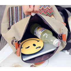 Women Canvas Multifunction Vintage Large Capacity  Shoulder Bag Crossboby Bag Backpack