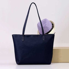 Women PU Leather  Large Capacity Color Block Handbag Shoulder Bag