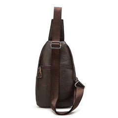 Men Women Genuine Leather Chest Bag Fashion Retro Casual Crossbody Bag with 3 Colors