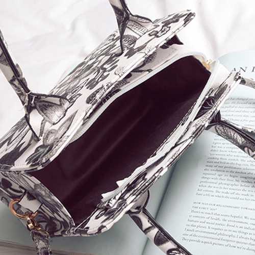 Women PU Leather Floral Casual Fashion Vintage Handbag Shoulder Bag Crossbody Bag