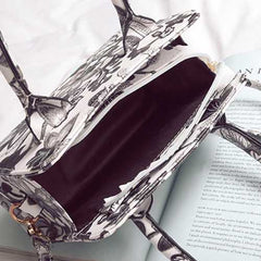 Women PU Leather Floral Casual Fashion Vintage Handbag Shoulder Bag Crossbody Bag