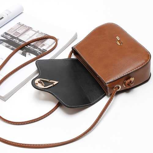 Women PU Leather Retro Elegant  Hasp Shoulder Bag Crossbody Bag