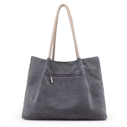 Women Durable Canvas Casual Retro Elegant Vintage Large Capacity Handbag